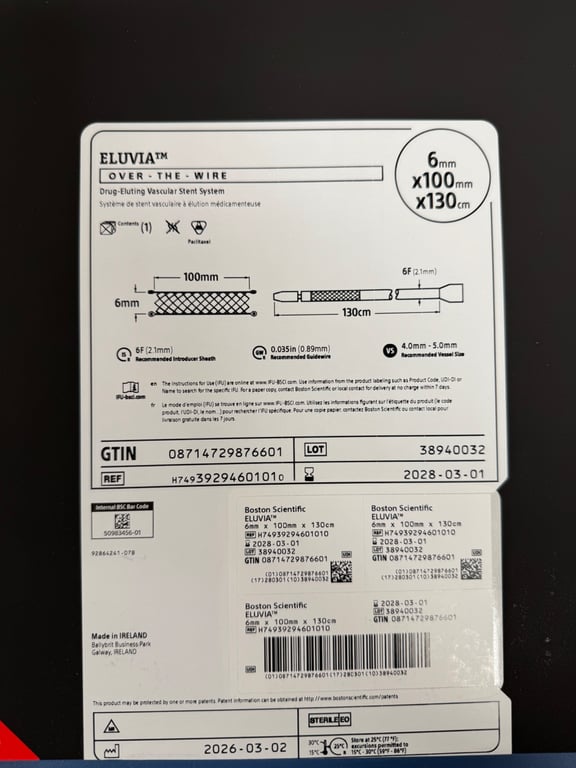 H74939294601010 - Drug-Eluting Vascular Stent System