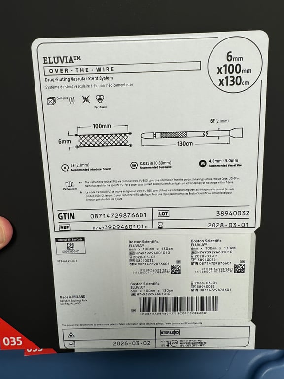 H74939294601010 - Drug-Eluting Vascular Stent System