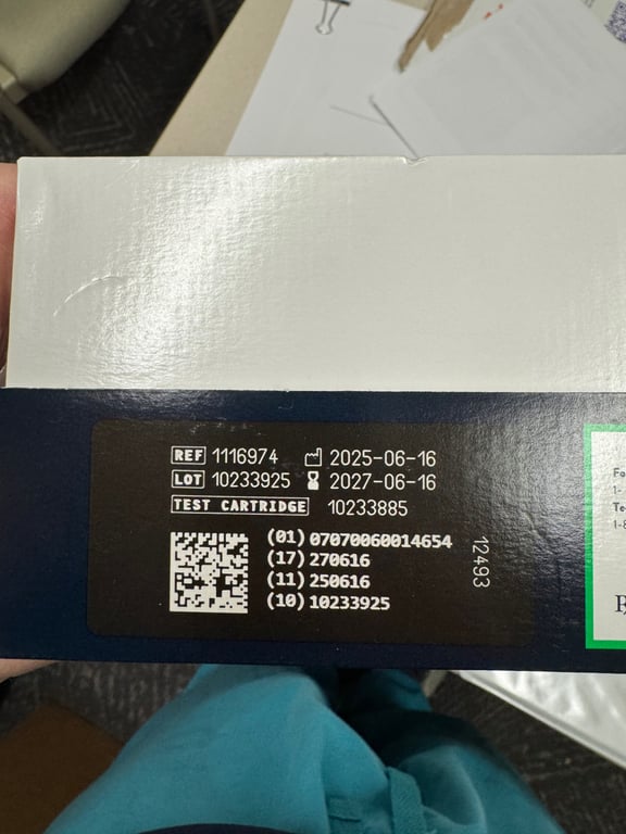 1116974 - Hemoglobin A1c test kit. Intended use: For determination of hemoglobin A1c in human whole blood. Contents: 15 test cartridges, 1 package insert