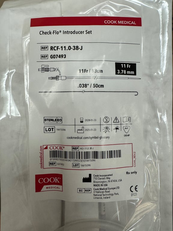 RCF-11.0-38-J - Check-Flo Introducer Set